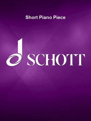 Book cover for Short Piano Piece