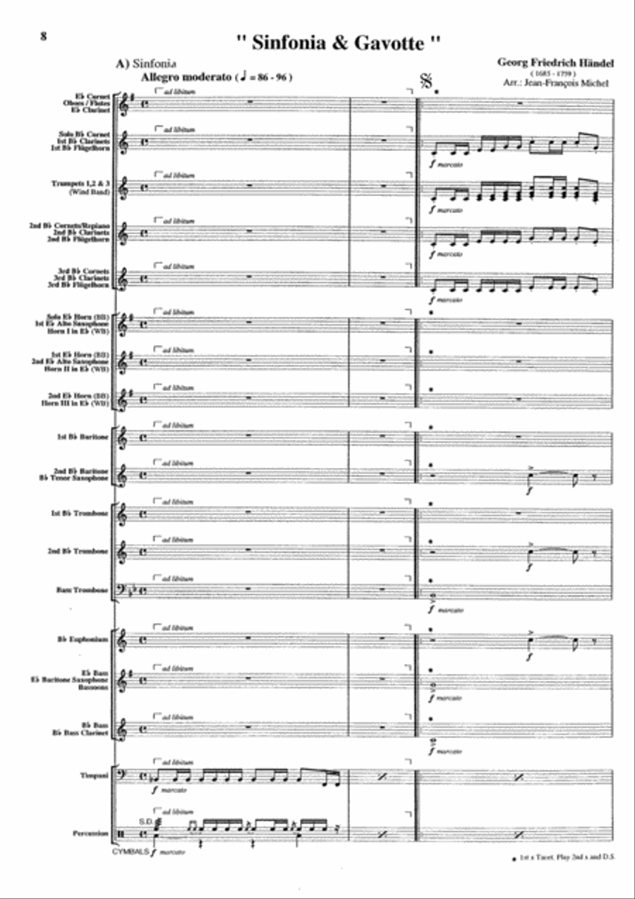 Chorale / Sinfonia & Gavotte 4-Part scores gallery preview page 7