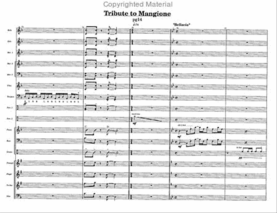 Tribute To Mangione Percussion Ensemble scores gallery preview page 4