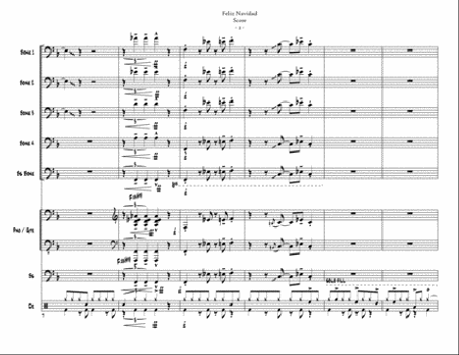 Feliz Navidad Feliz Navidad Brass Quintet scores gallery preview page 3