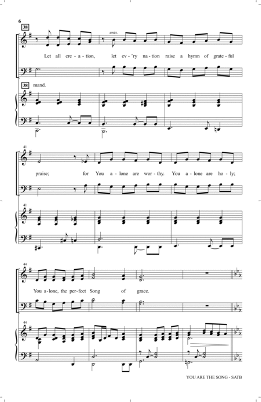 You Are The Song 4-Part scores gallery preview page 4