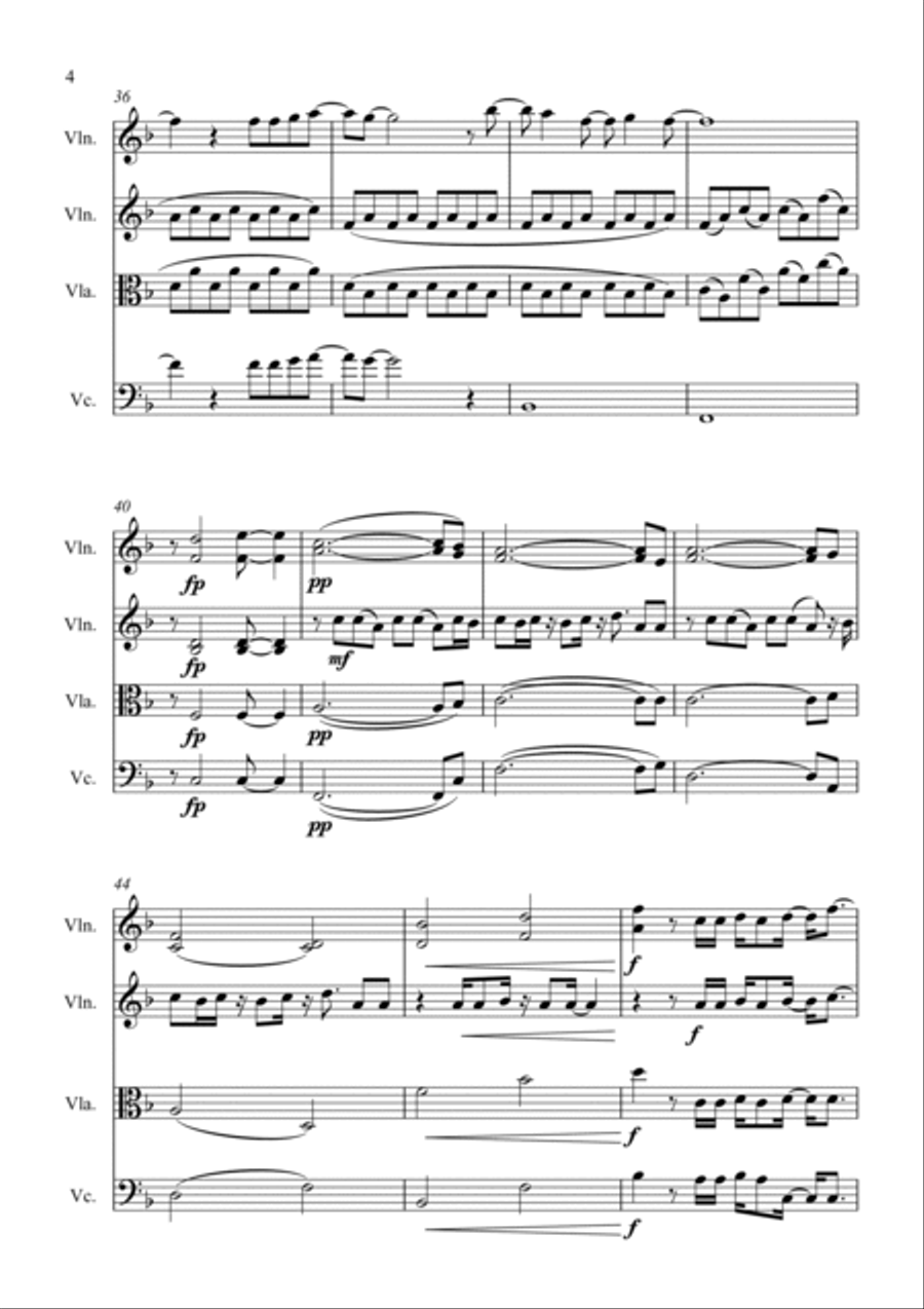 Just The Way You Are String Quartet scores gallery preview page 4