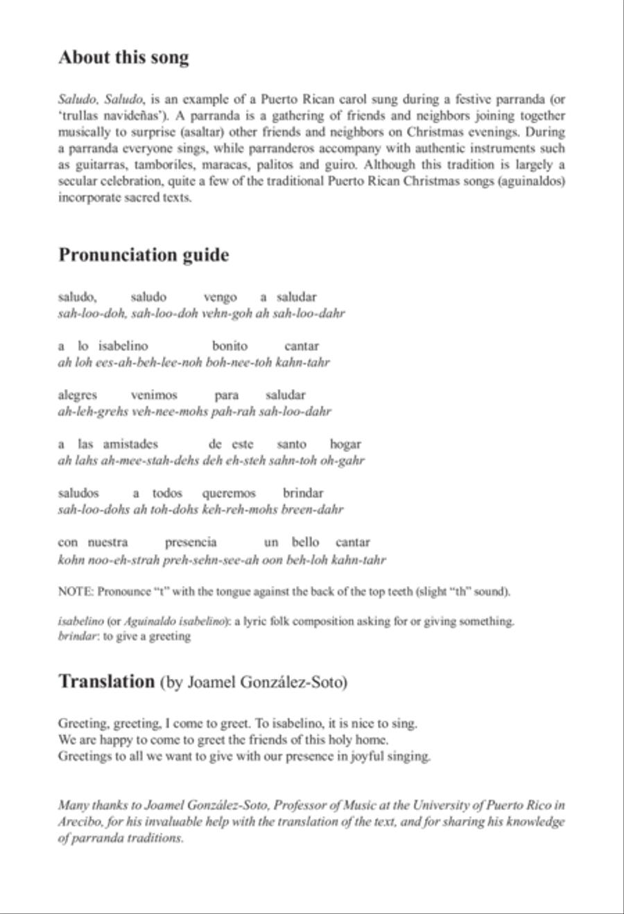 Saludo, Saludo 4-Part scores gallery preview page 2