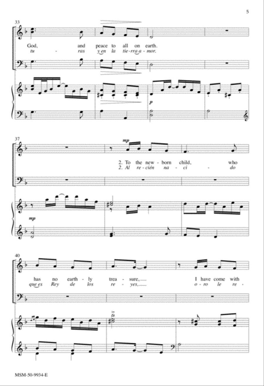The Magi Who to Bethlehem Did Go (Los magos que llegaron Belén) 2-Part scores gallery preview page 6