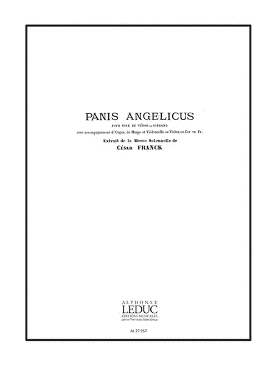 Panis Angelicus (sop/ten) In A Major (voice & Ensemble)