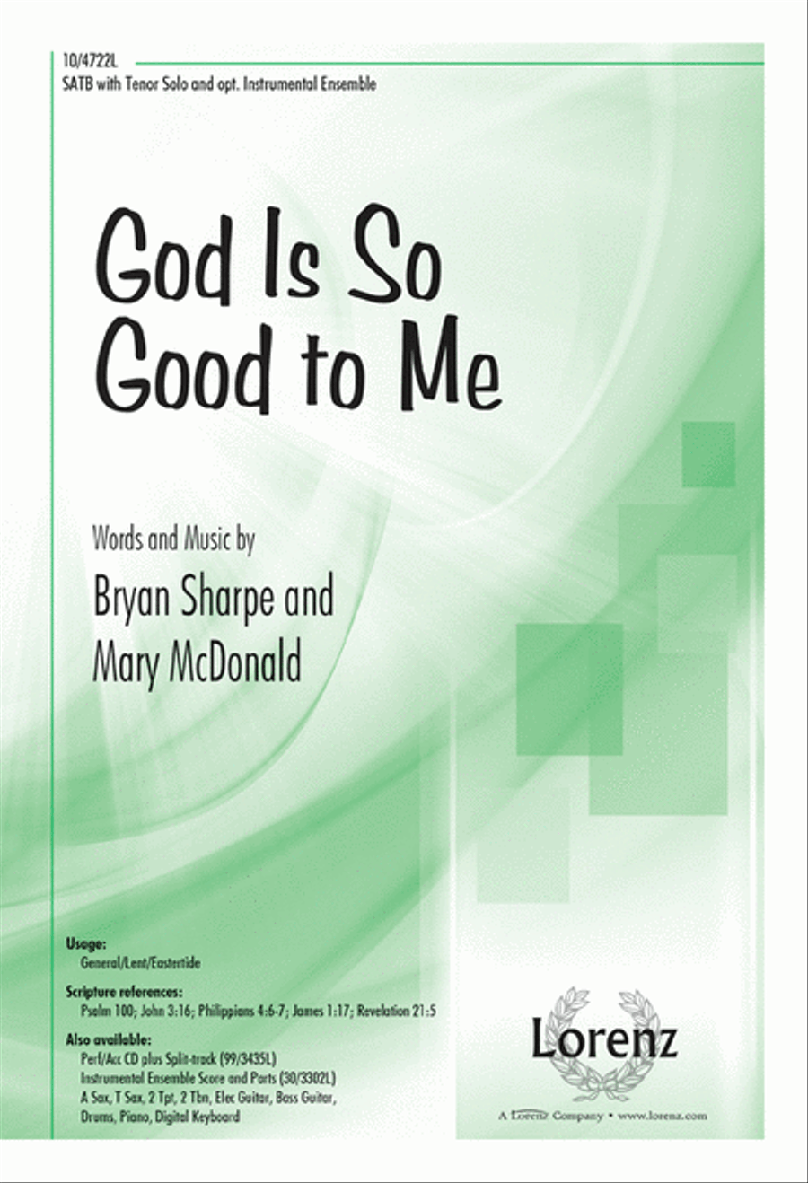 God Is So Good to Me God Is So Good to Me 4-Part scores gallery preview page 1