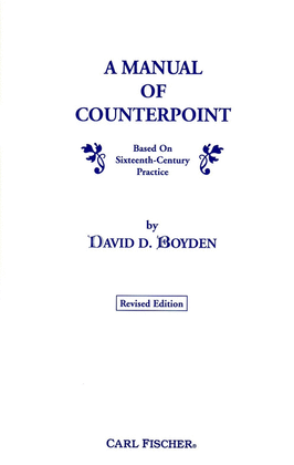 Book cover for A Manual of Counterpoint
