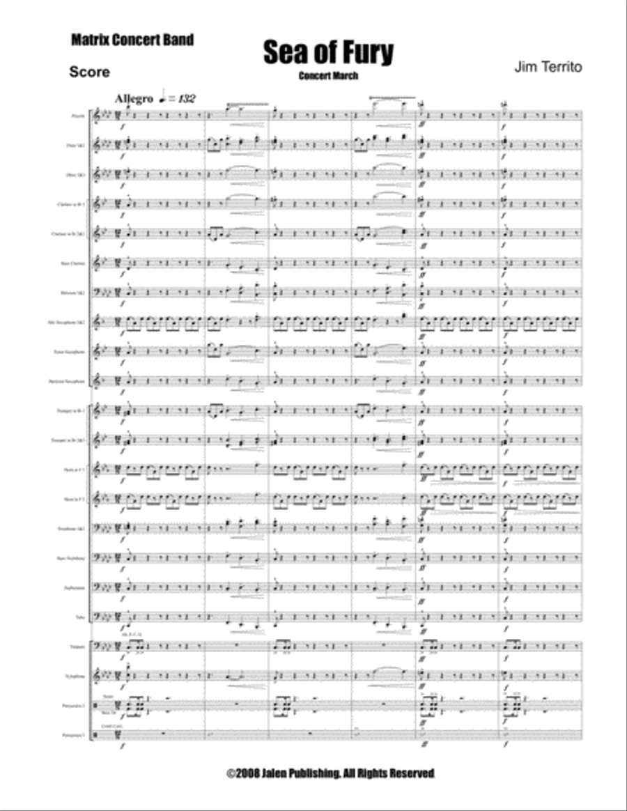 Sea of Fury Sea of Fury Concert Band scores gallery preview page 2