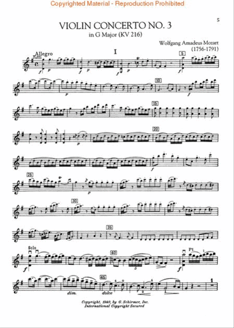 Violin Concertos Nos. 3, 4, 5 Violin Solo scores gallery preview page 4