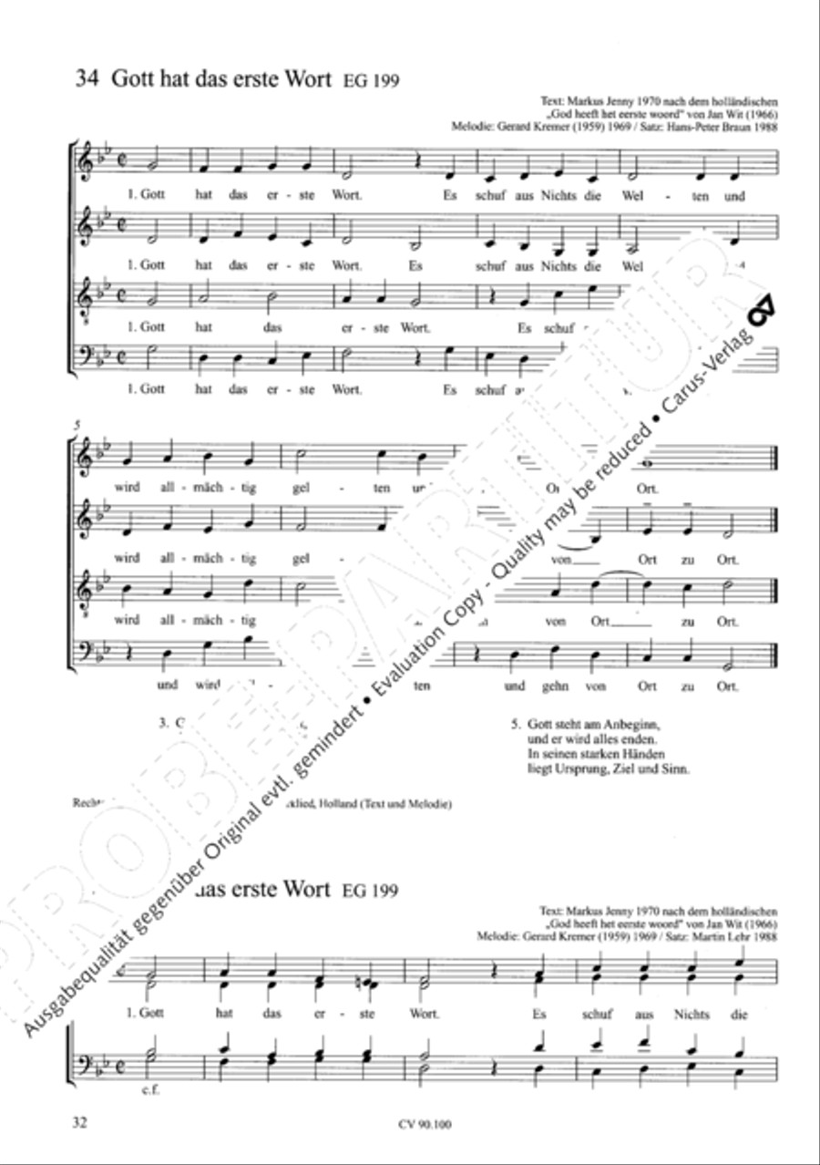 Chorsatze zum Evangelischen Gesangbuch Choir scores gallery preview page 37