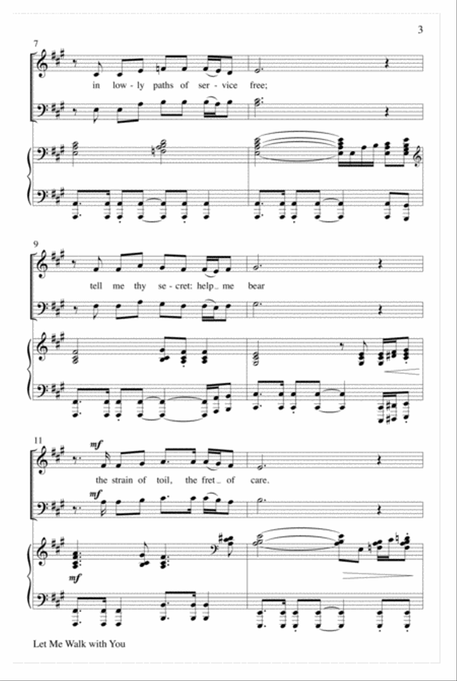 Let Me Walk with You Choir scores gallery preview page 3