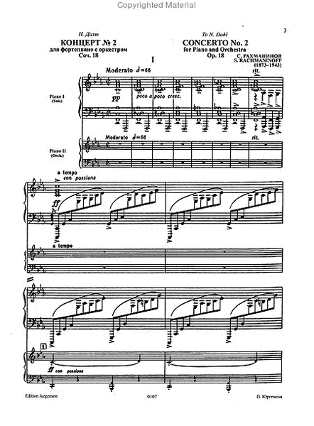 Concerto for Piano No. 2, Op. 18