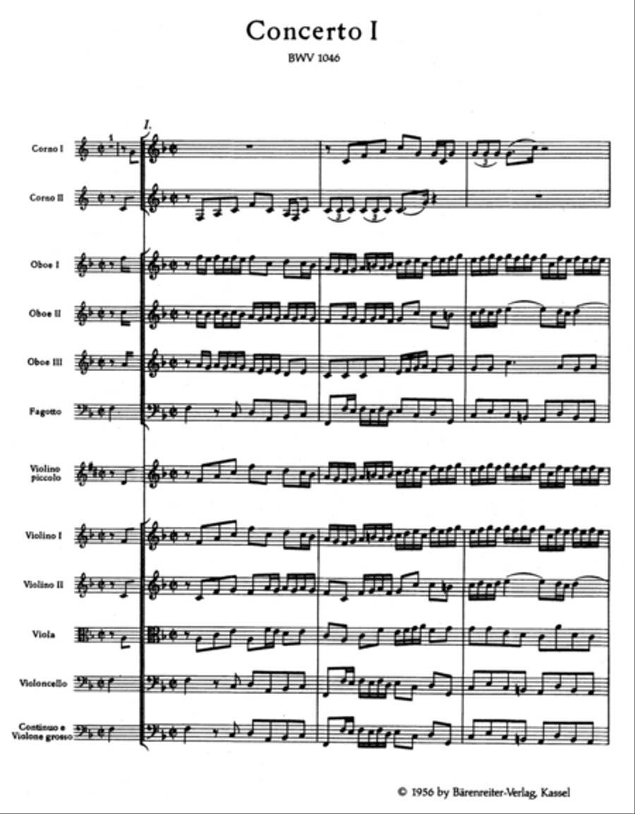 Six Brandenburg Concertos, BWV 1046-1051 Orchestra scores gallery preview page 2