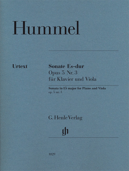 Sonata for Piano and Viola in E-flat Major, Op. 5, No. 3