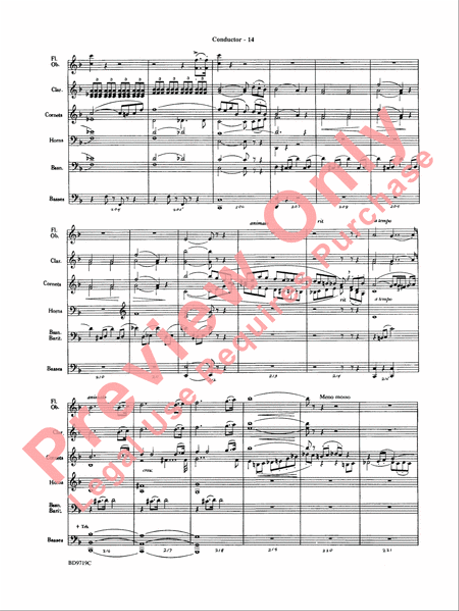 Manzoni Requiem (Excerpts) Concert Band scores gallery preview page 16