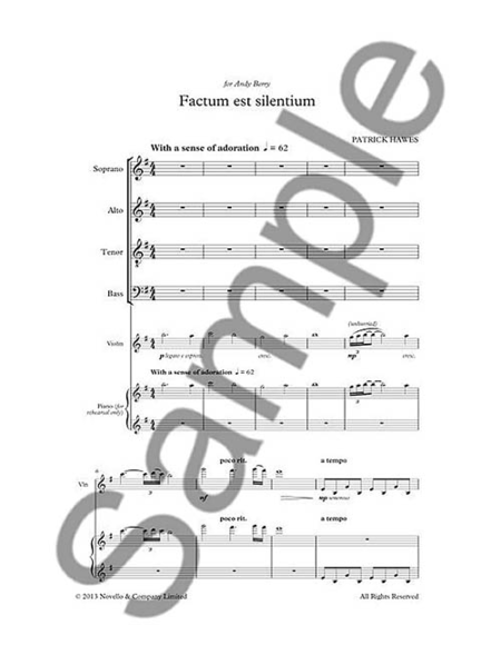 Factum Est Silentium for SATB and Violin (Violin Part Available
