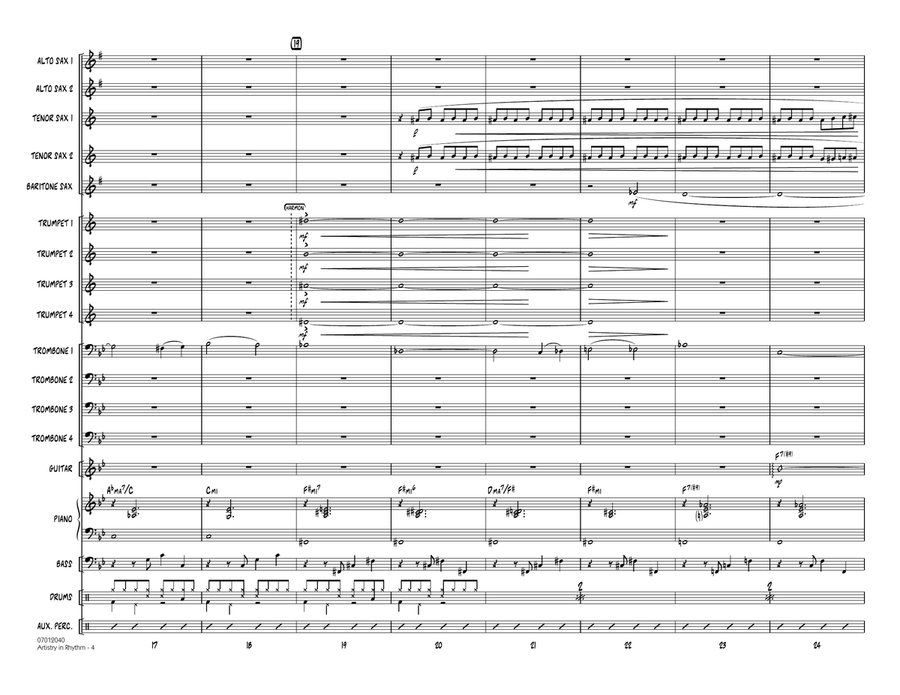 Artistry in Rhythm - Conductor Score (Full Score) Jazz Ensemble scores gallery preview page 4