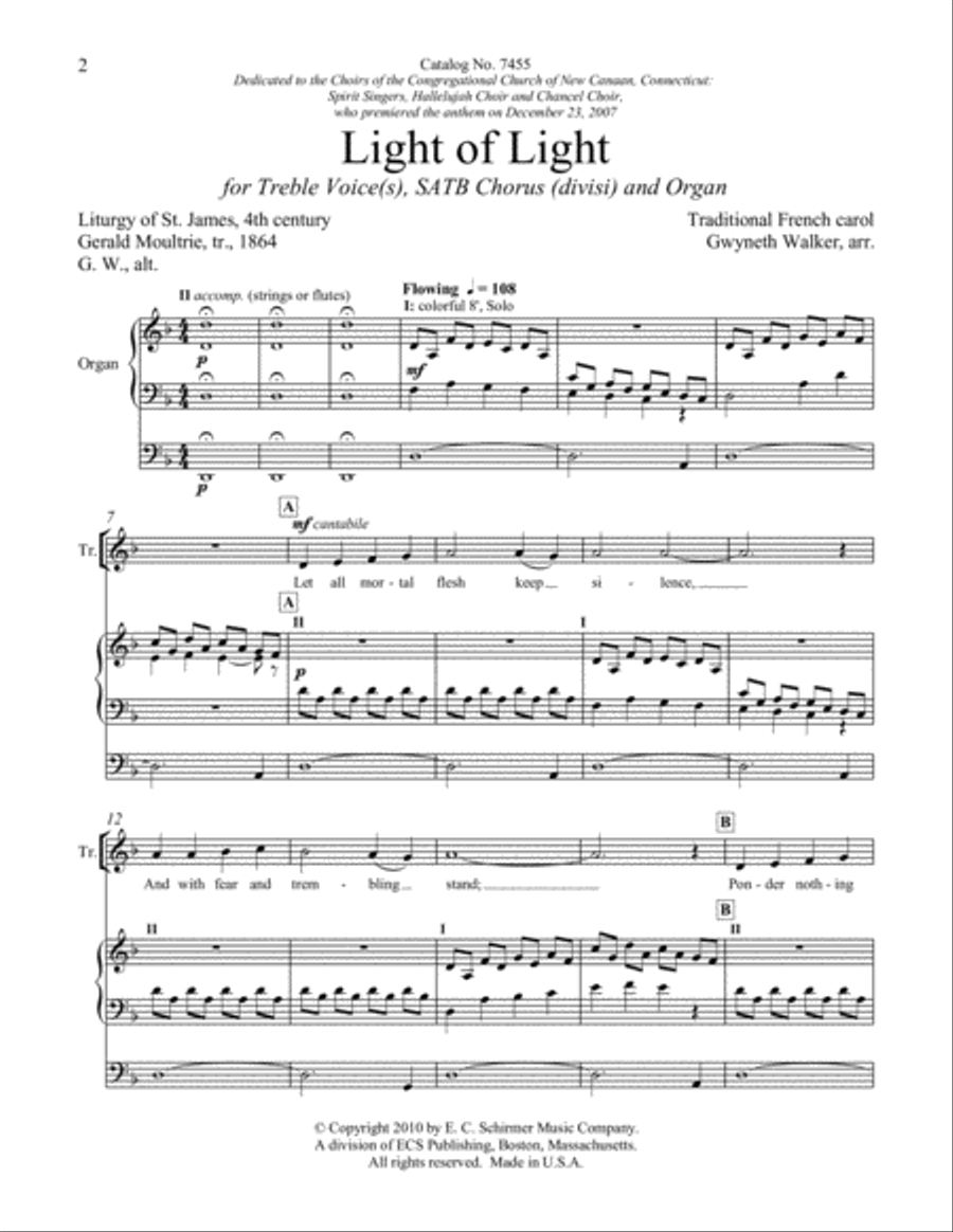 Light of Light 4-Part scores gallery preview page 12