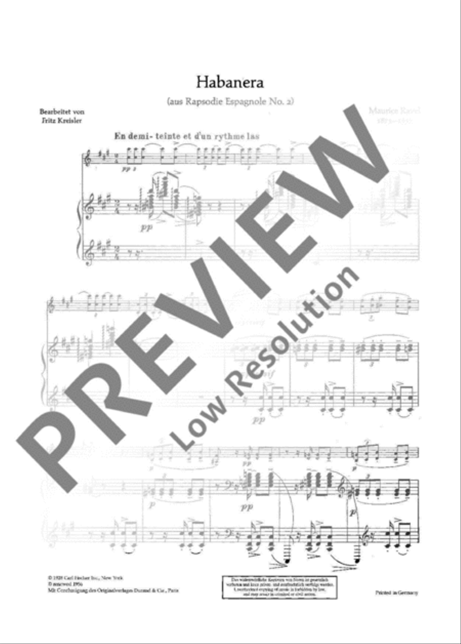 Habañera Violin Solo scores gallery preview page 5
