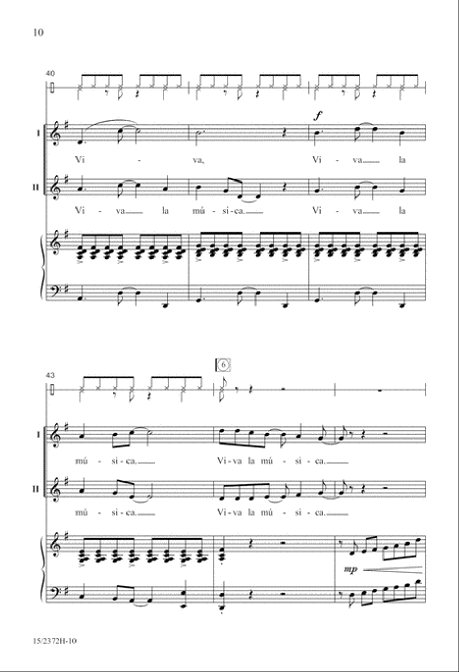 ¡Viva la Música! ¡Viva la Música! 2-Part scores gallery preview page 11