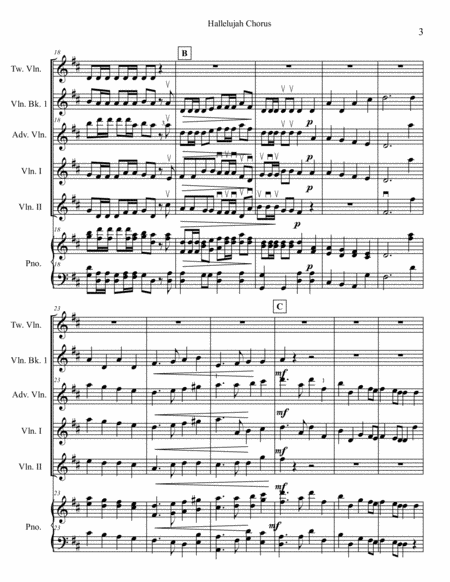 Hallelujah Chorus for Mixed-Level Violin Ensemble image number null