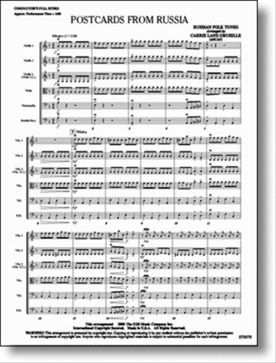 Postcards from Russia String Orchestra scores gallery preview page 1