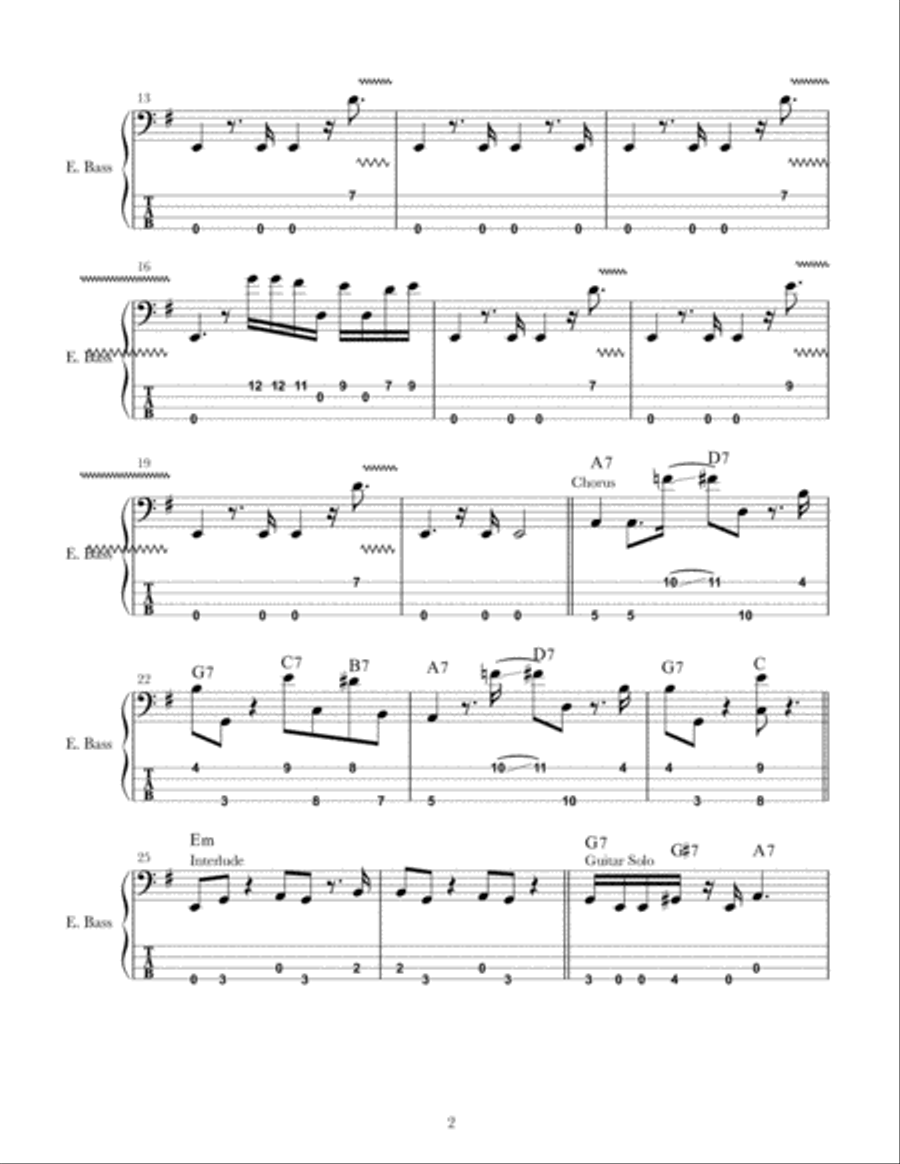 Shining Star Bass Guitar scores gallery preview page 2