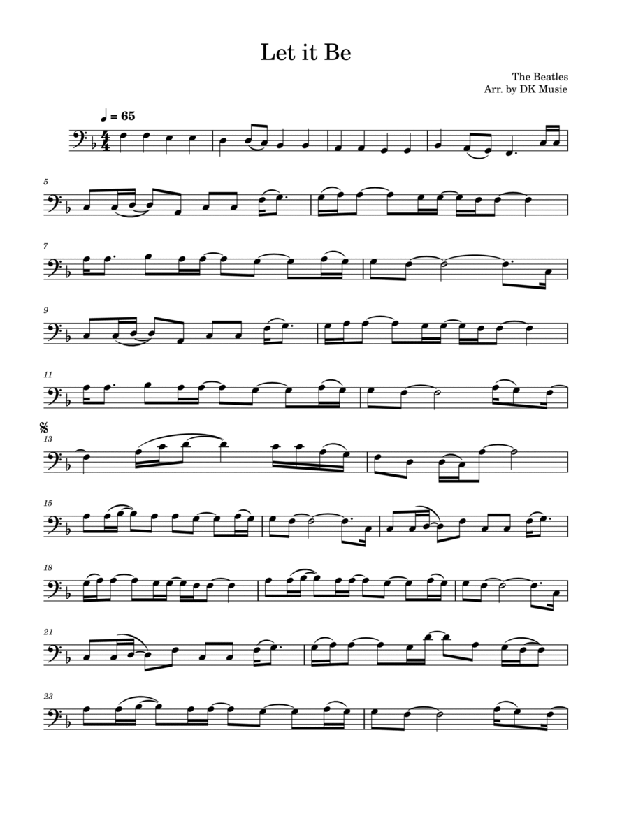 Let It Be Cello Solo scores gallery preview page 1