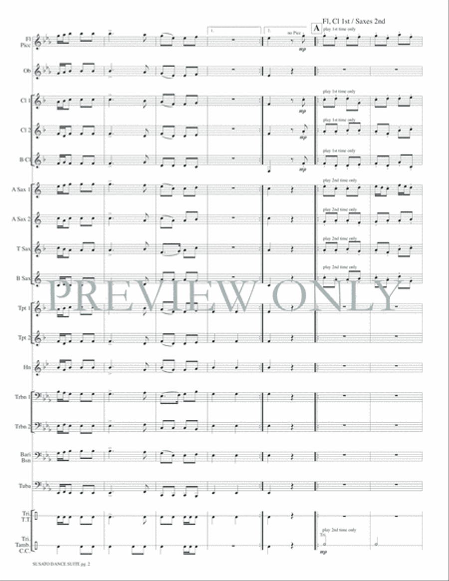 Susato Dance Suite (from Danserye) Concert Band scores gallery preview page 5