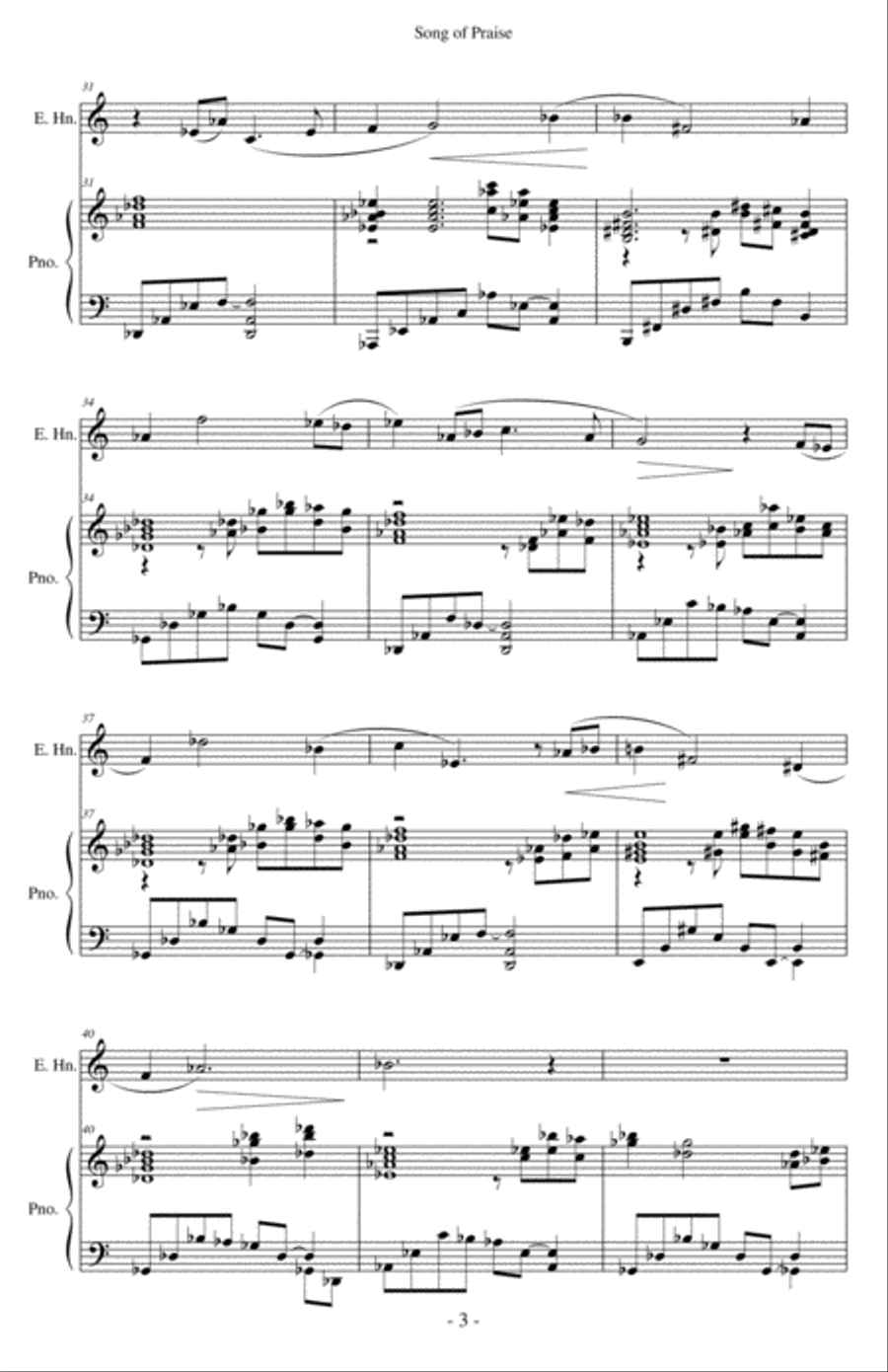 Song of Praise Song of Praise English Horn scores gallery preview page 3