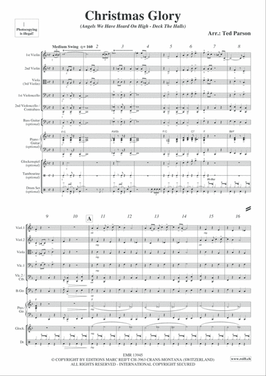 Christmas Glory String Quintet scores gallery preview page 4
