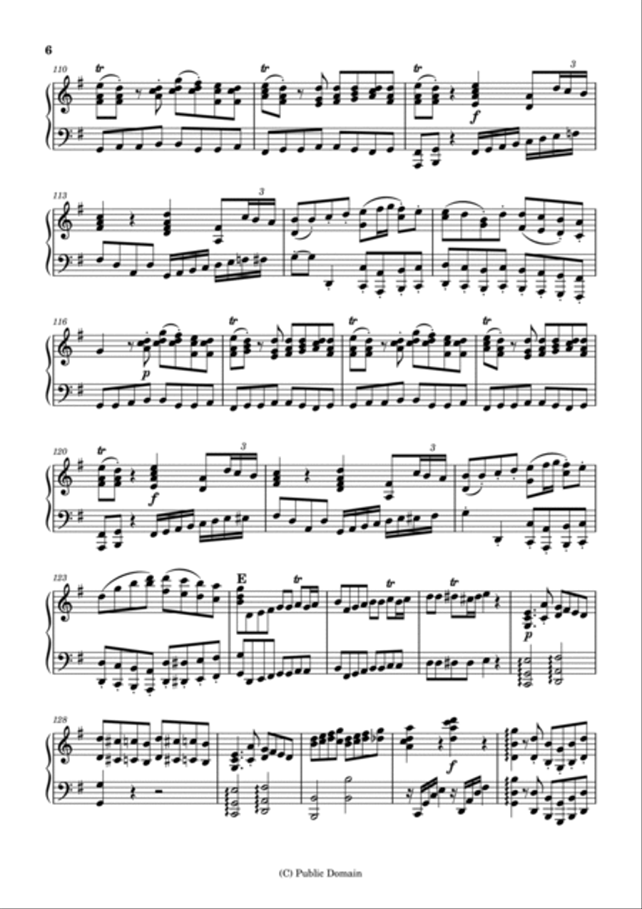 Eine Kleine Nachtmusik (Full) for Piano Piano Solo scores gallery preview page 6