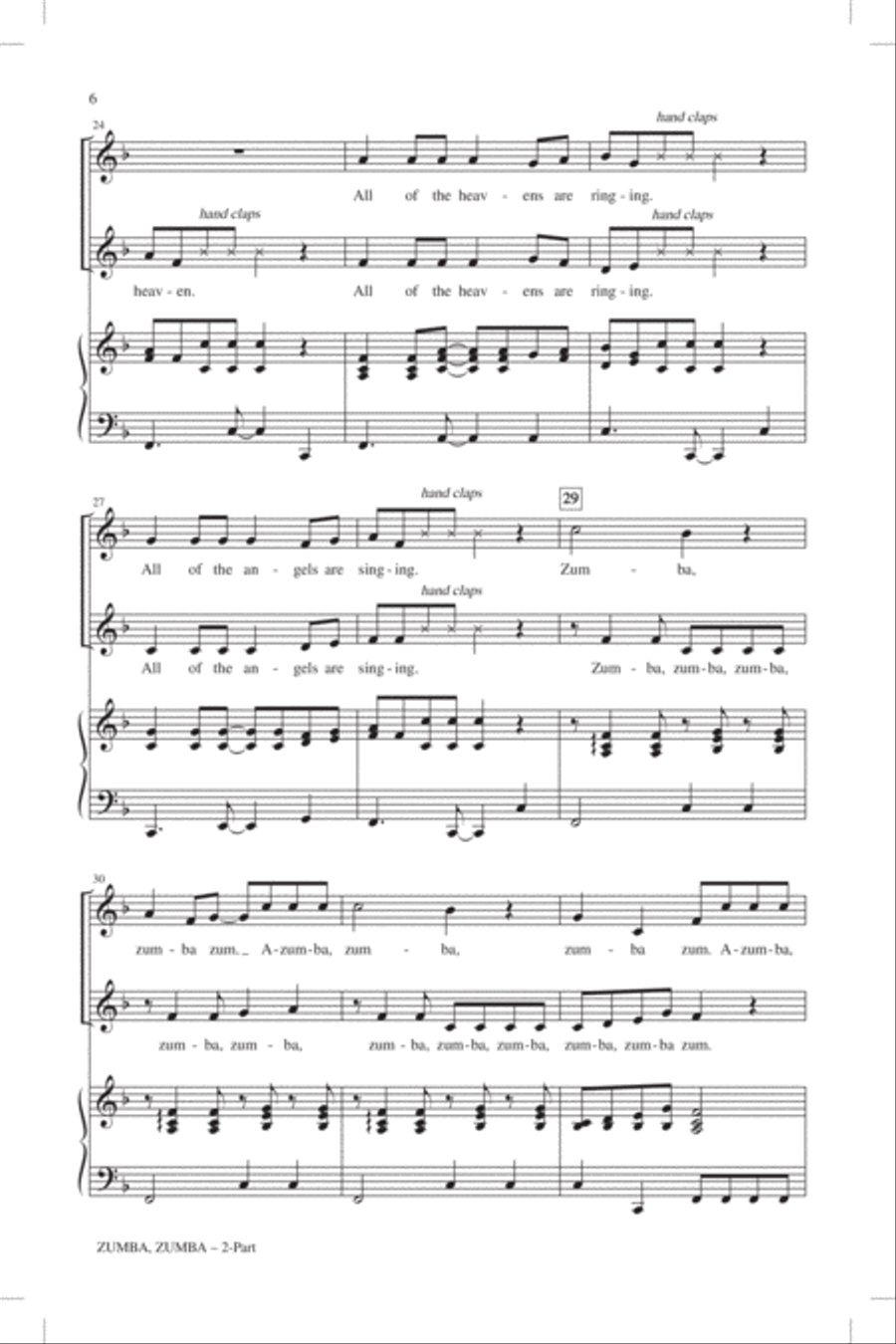 Zumba, Zumba 2-Part scores gallery preview page 4