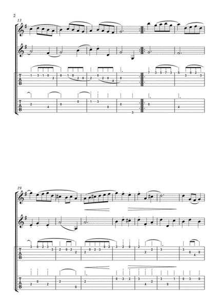 Minuet in G -For Guitar Duet image number null