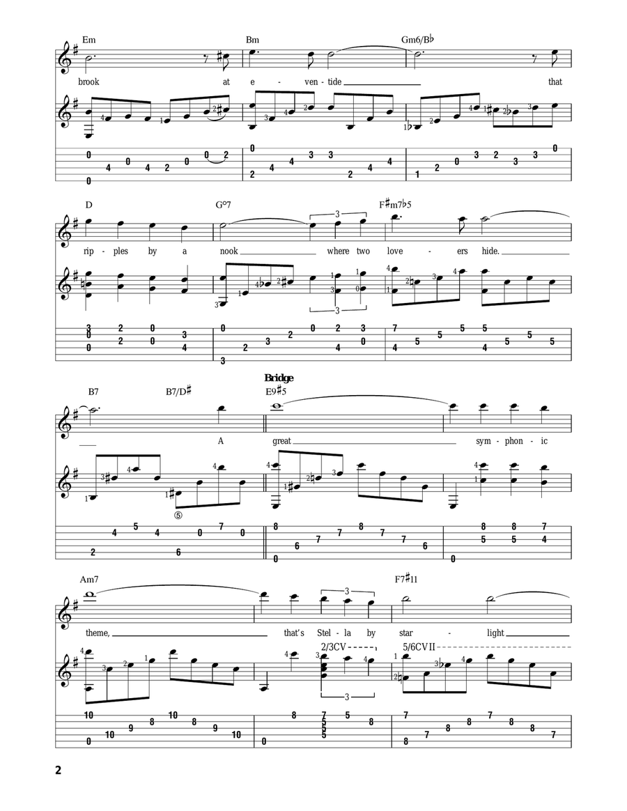 Stella By Starlight Electric Guitar scores gallery preview page 2