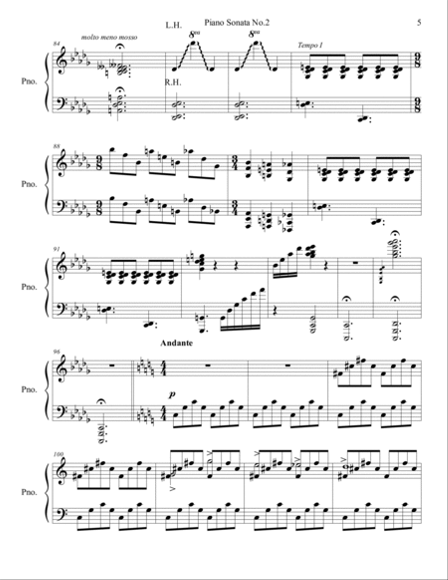 Piano Sonata No.2 Piano Sonata No.2 Piano Solo scores gallery preview page 5