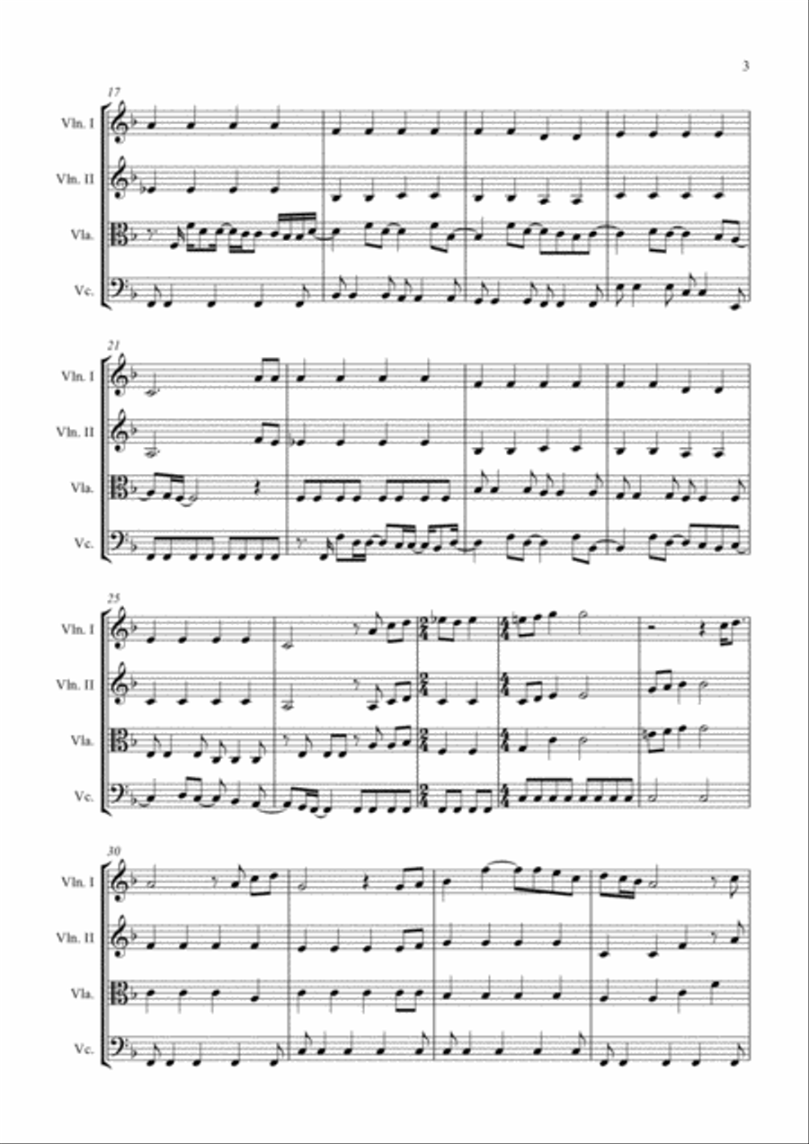 Hey Jude String Quartet scores gallery preview page 3