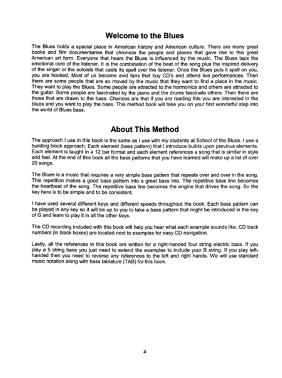 Blues Bass Method - School of the Blues Bass Guitar scores gallery preview page 5