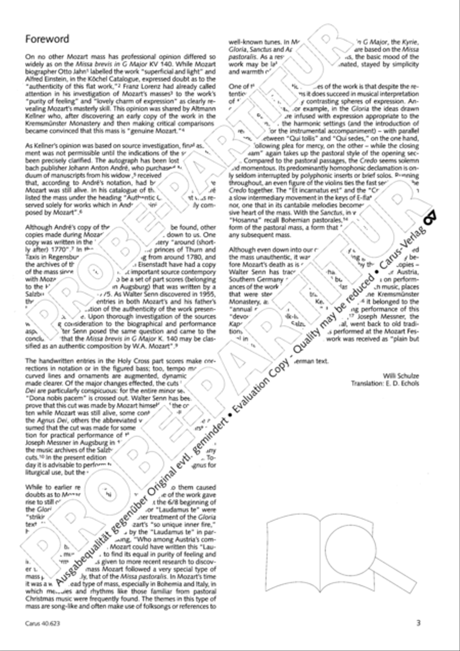 Missa brevis in G major Missa brevis in G major 4-Part scores gallery preview page 4