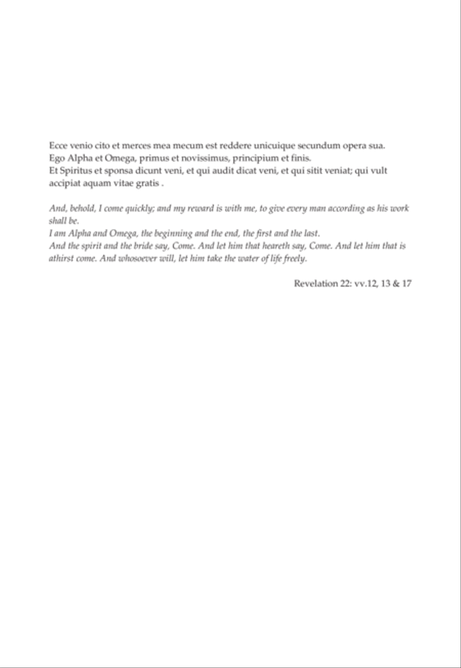 Ecce Venio Cito SSATB scores gallery preview page 2