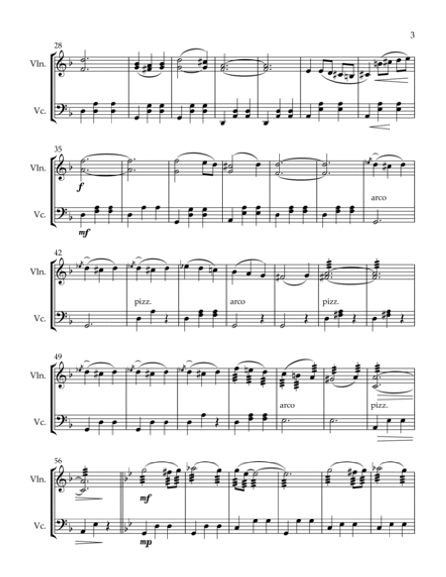 The Godfather Waltz String Duet scores gallery preview page 5