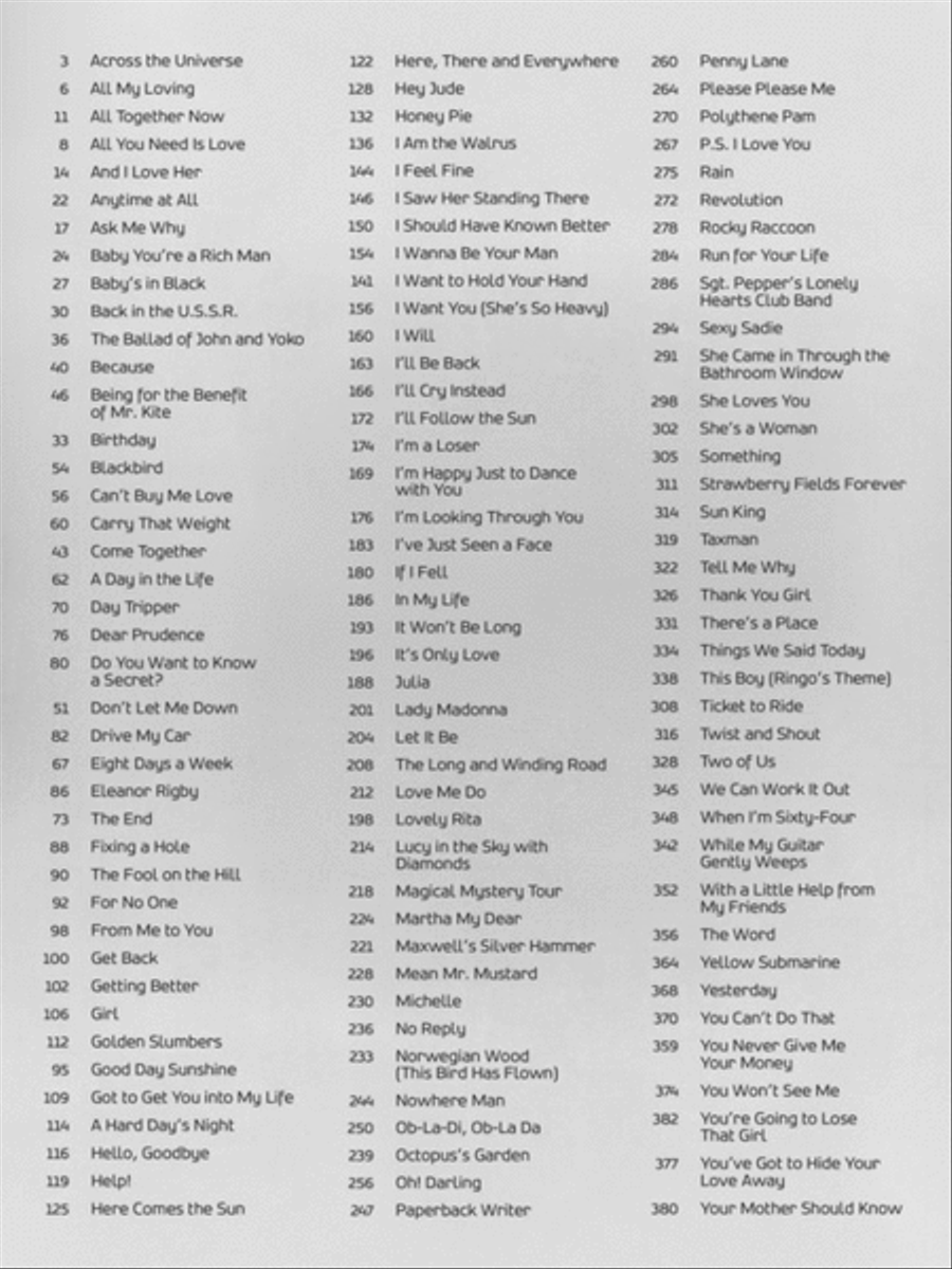 The Beatles Best – 2nd Edition Easy Piano scores gallery preview page 2