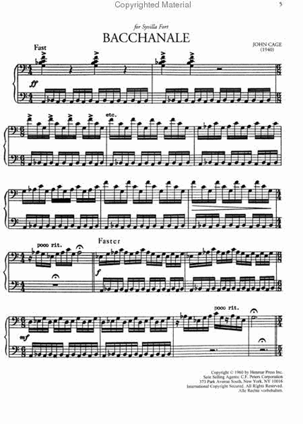 Prepared Piano Music, Volume 1 - 1940-47 by John Cage Piano - Sheet Music