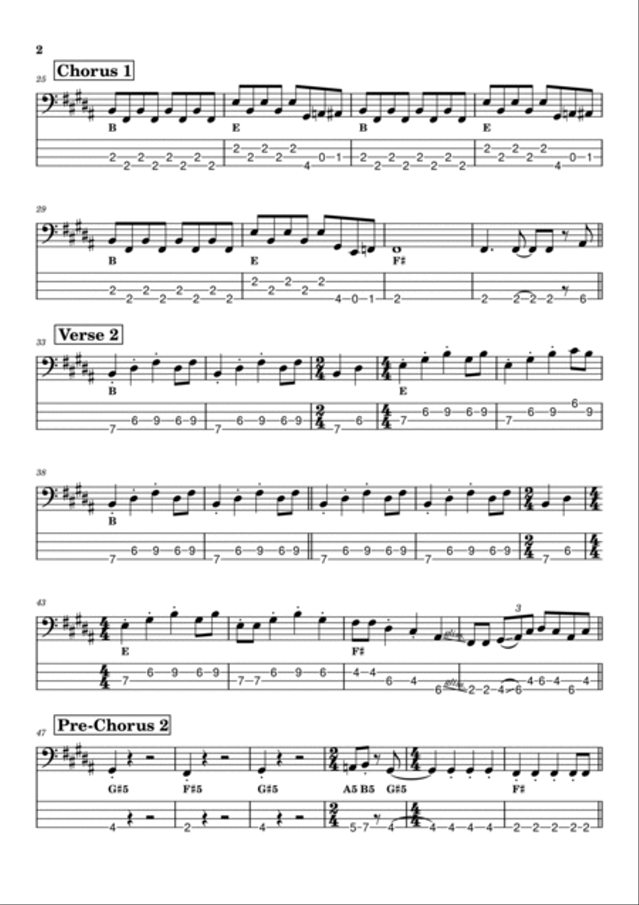 Revolution Guitar Tablature scores gallery preview page 2