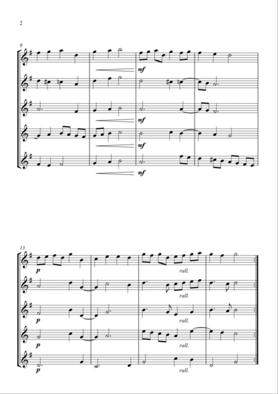 Christ the Lord is Risen Today Woodwind Quintet scores gallery preview page 2