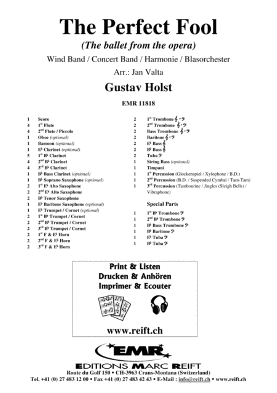 The Perfect Fool Concert Band scores gallery preview page 2