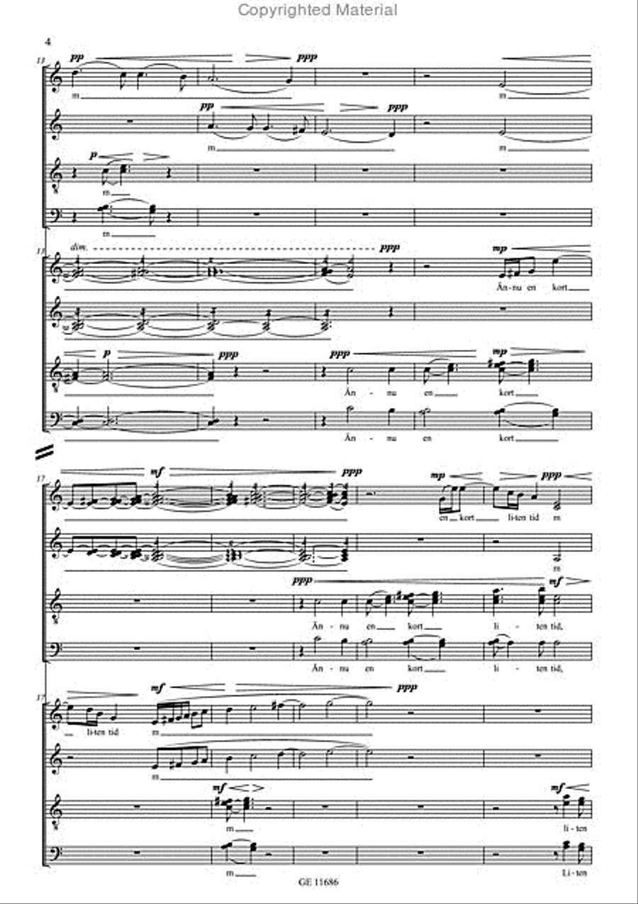 Annu en kort liten tid 4-Part scores gallery preview page 3