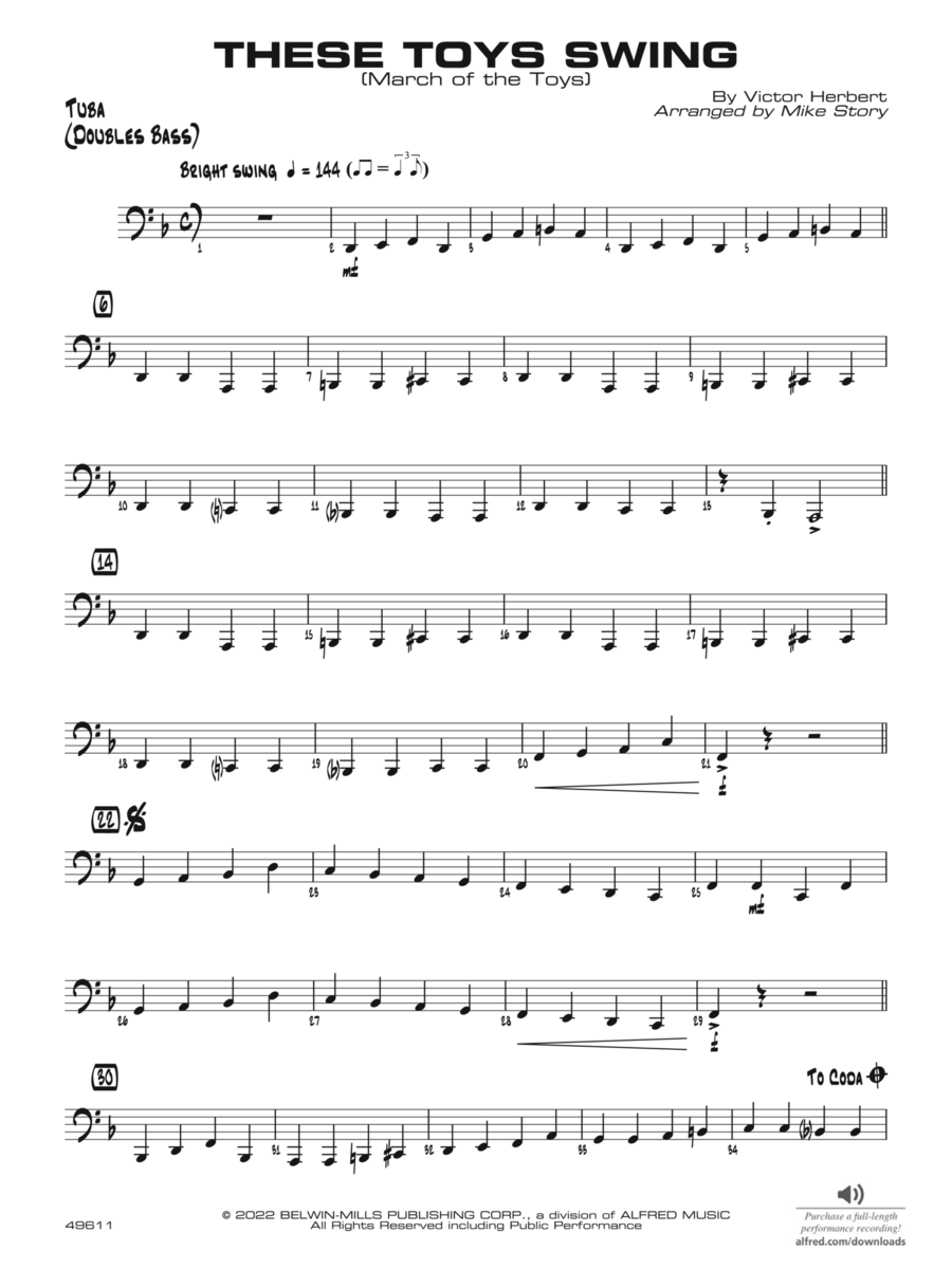 These Toys Swing: Tuba These Toys Swing: Tuba Jazz Ensemble scores gallery preview page 1