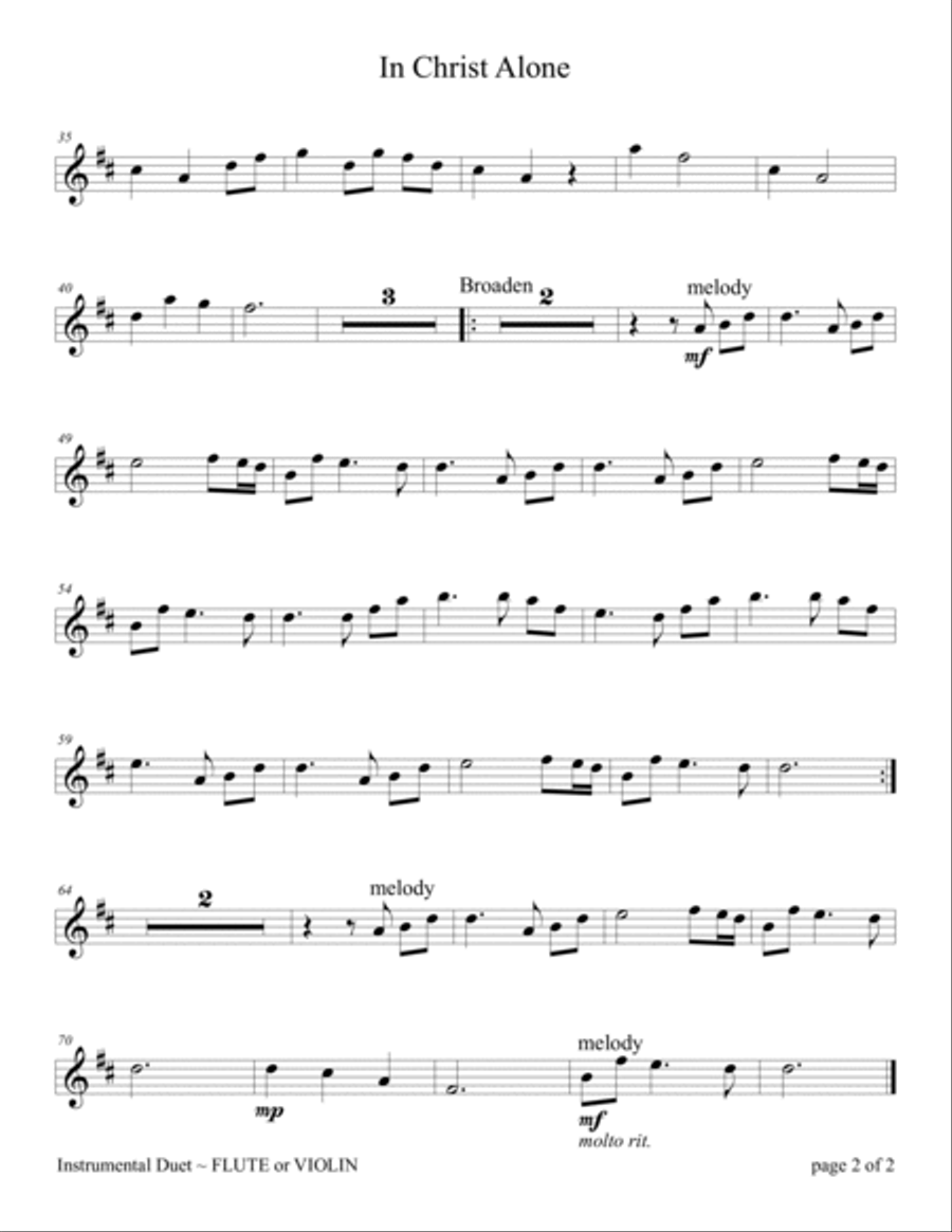 In Christ Alone Violin Solo scores gallery preview page 4