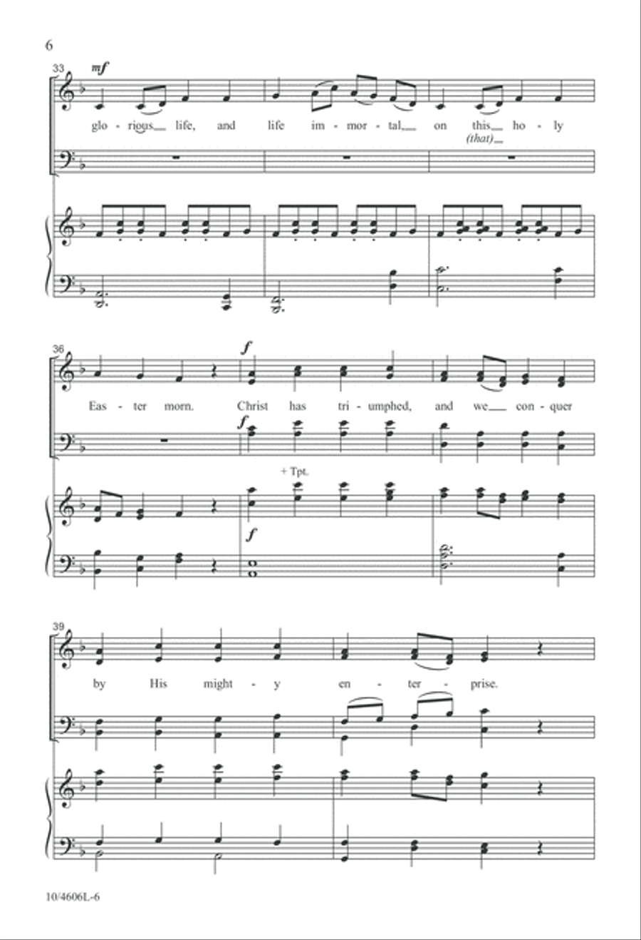 Canticle for Easter Day Canticle for Easter Day 4-Part scores gallery preview page 6